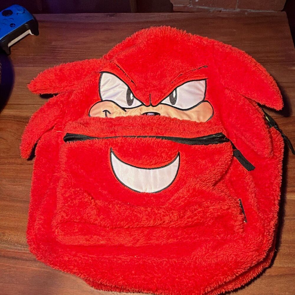 Flip Pak Sonic the Hedgehog Knuckles Small Plush Backpack Zip reversible